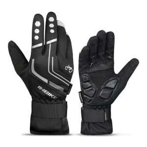 INBIKE Cycling Gloves for Men Windproof Reflective Thermal Gel Pads Touch Screen
