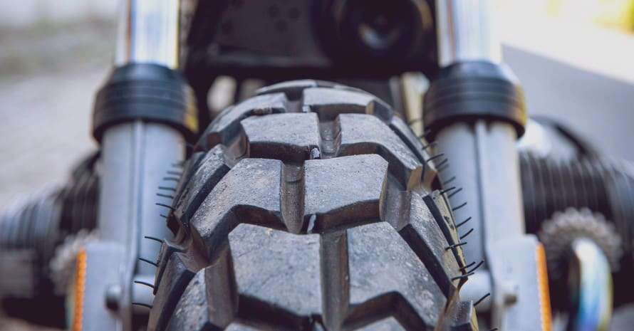 a motorcycle tire