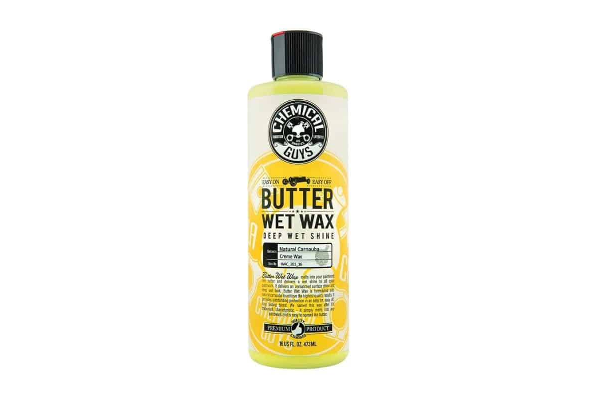 bottle of Chemical Guys Butter Wet Wax front view