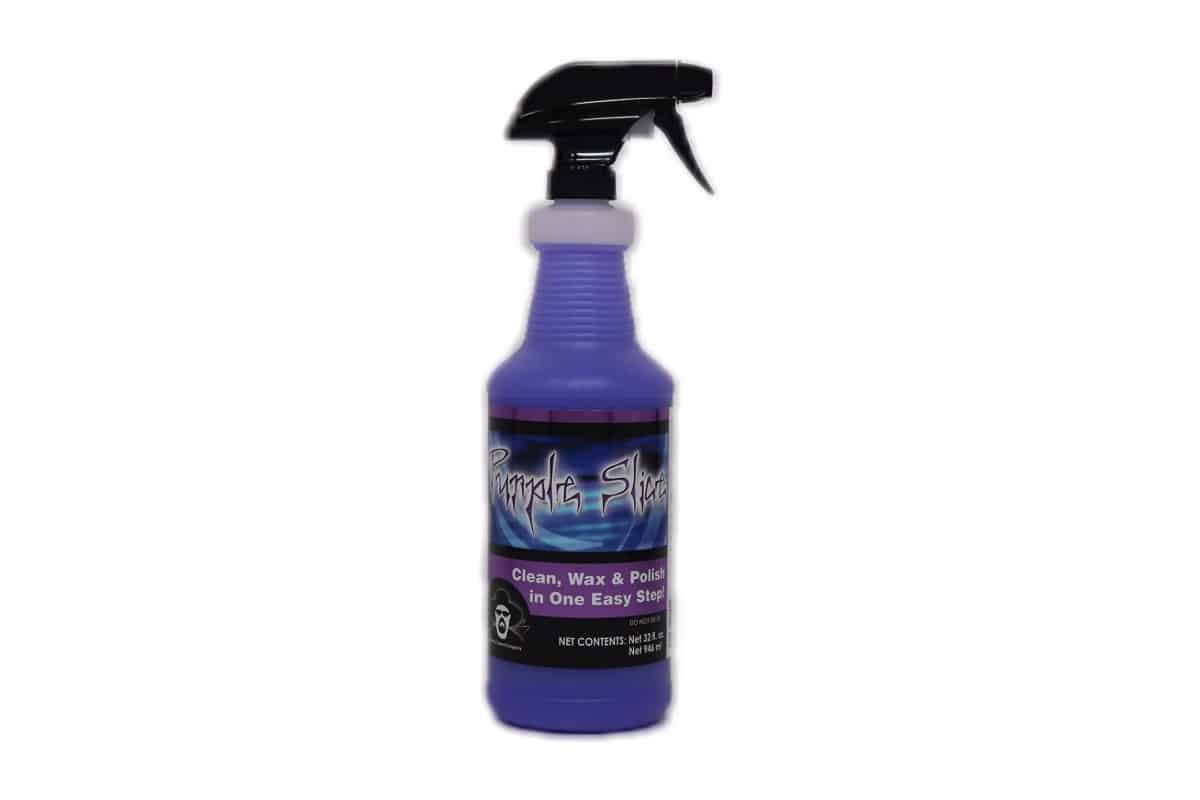 bottle of Purple Slice Clean Wax and Polish spray