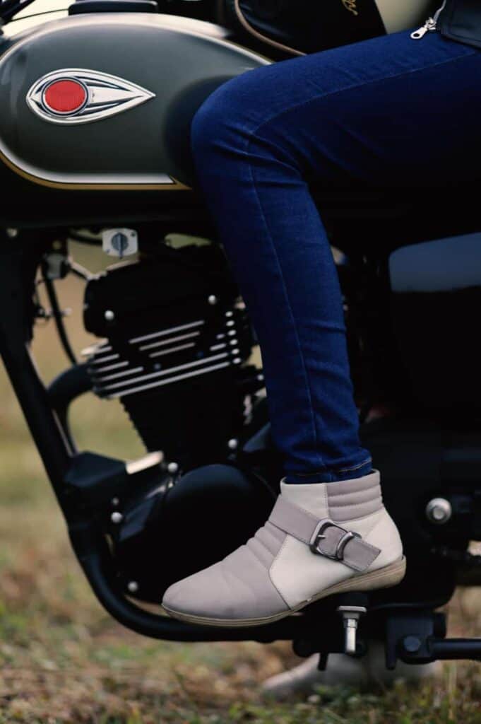 Can you wear trainers on a motorcycle?